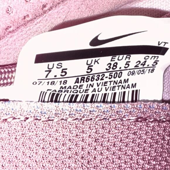 Nike Womens Air VaporMax 2019 Soft Pink Sneaker AR6632 500 Womens Size 7.5 - Picture 13 of 14